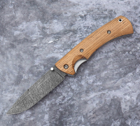 Нож Складной №2 из дамасской стали купить на сайте koval-knife.shop